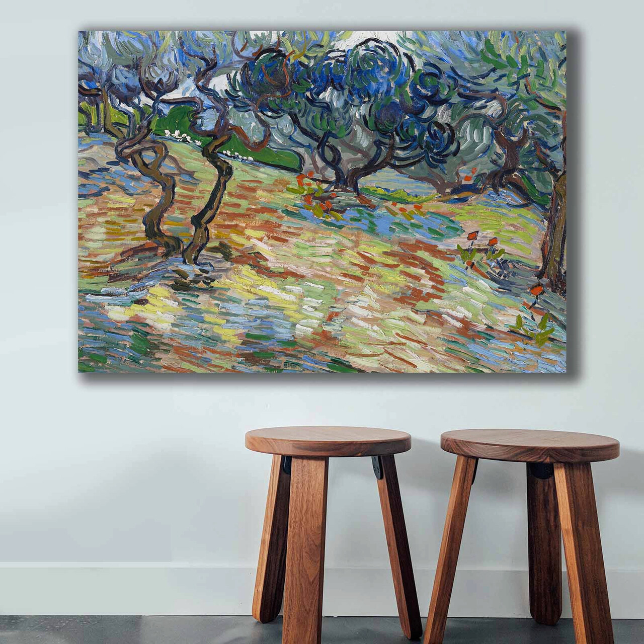 Tablou decorativ, 70100VANGOGH061, Lemn, Multicolor - imagine 4